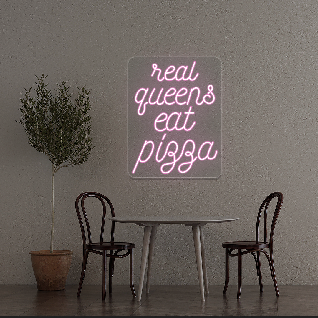 Real Queens Eat Pizza Neon Sign image 4