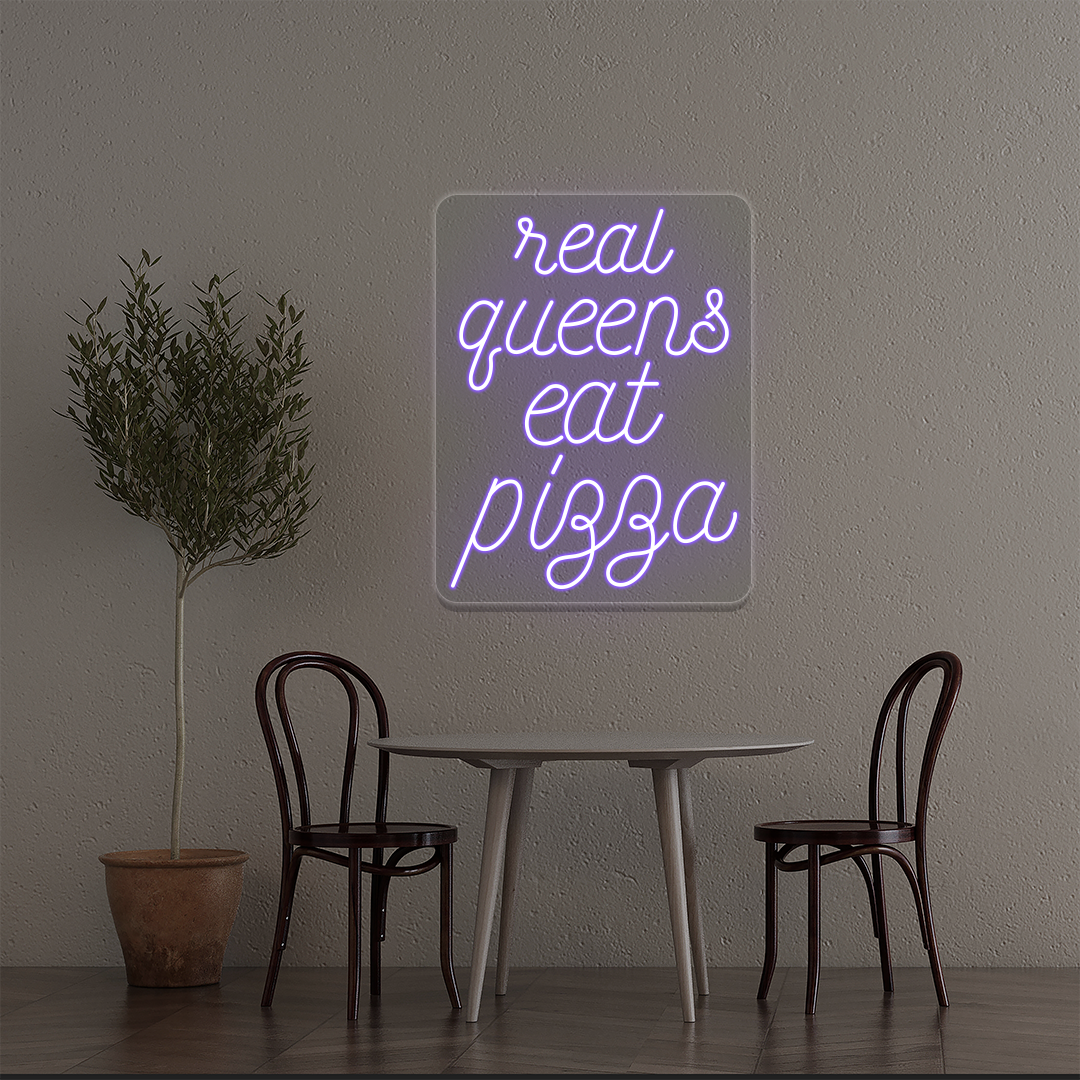 Real Queens Eat Pizza Neon Sign image 5