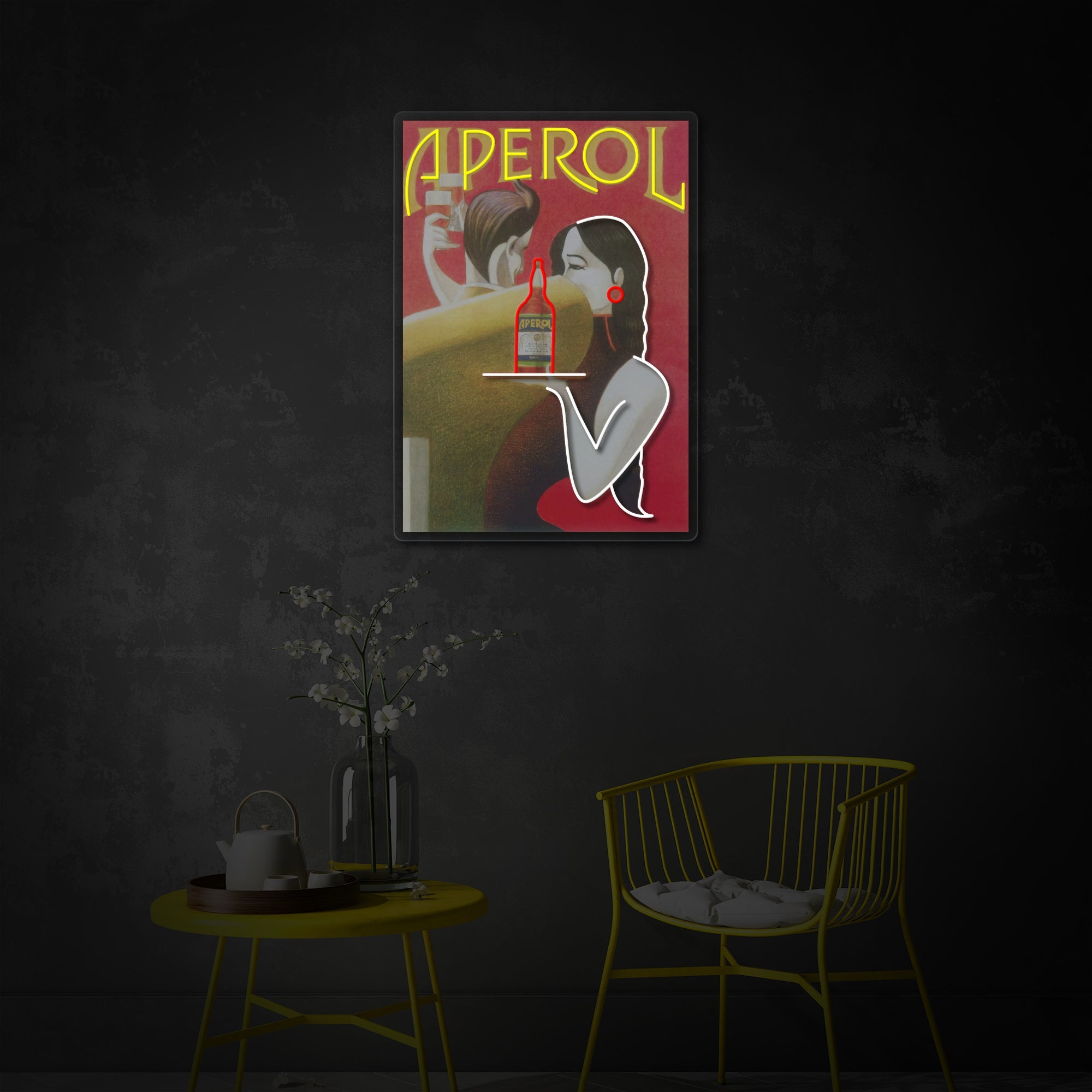 Aperol Poster LED Neon Sign | Bar Wall Art