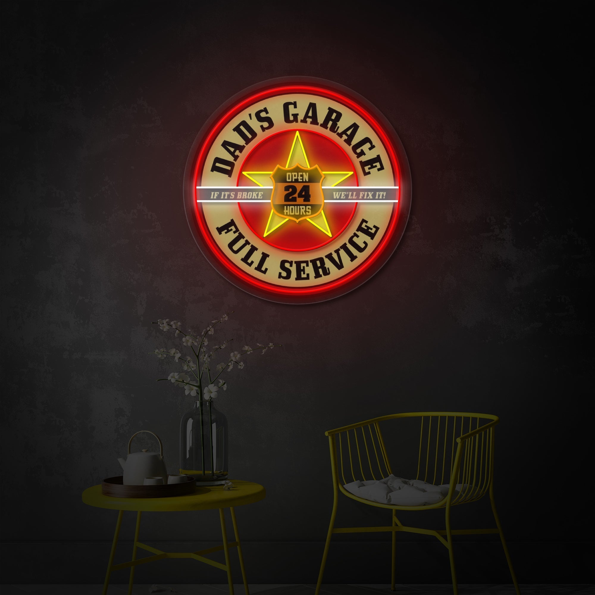 Retro Garage LED Neon Sign | Vintage Auto Decor - MEON NEON