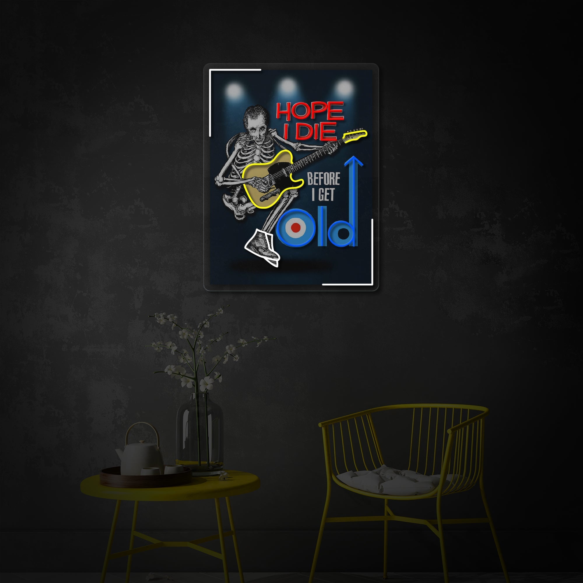 Rock Quote LED Neon Sign | Music Wall Art - MEON NEON