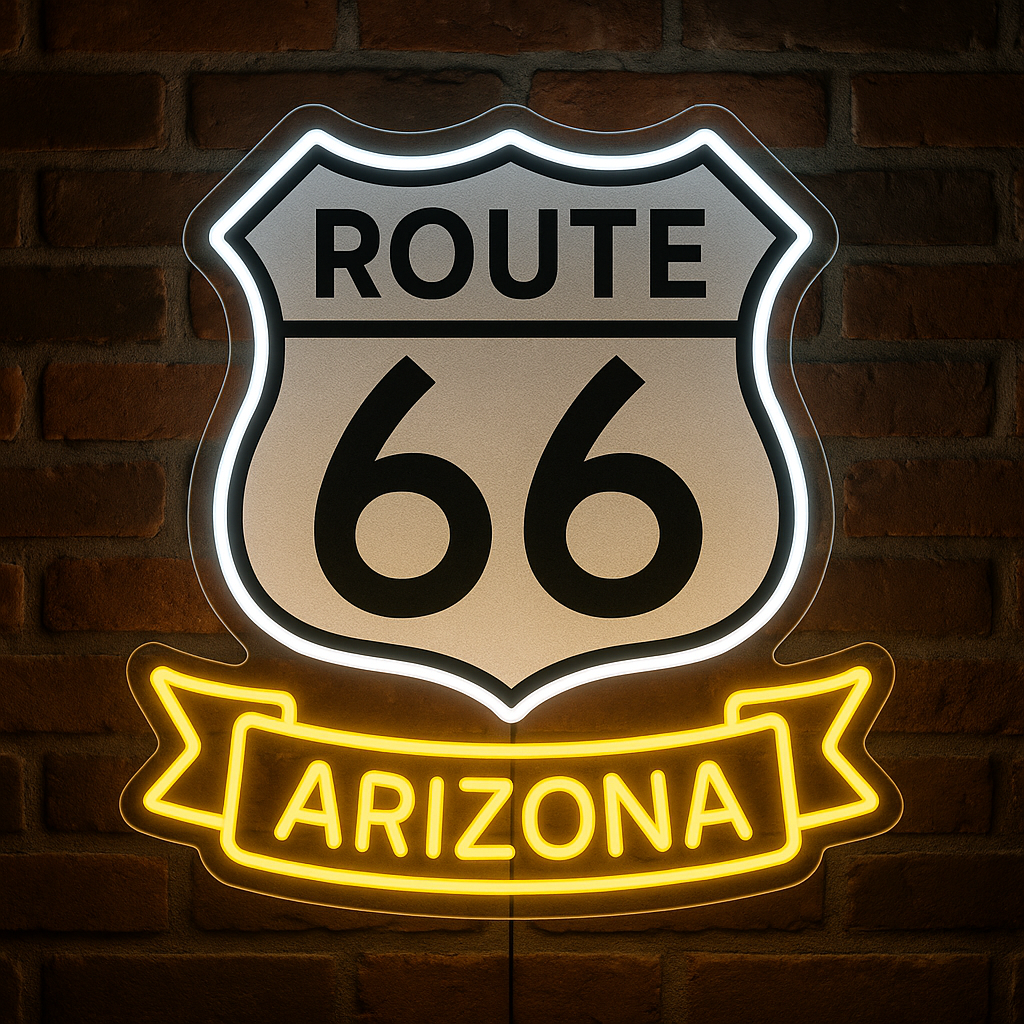 Route 66 Arizona LED Neon Sign – MEON NEON