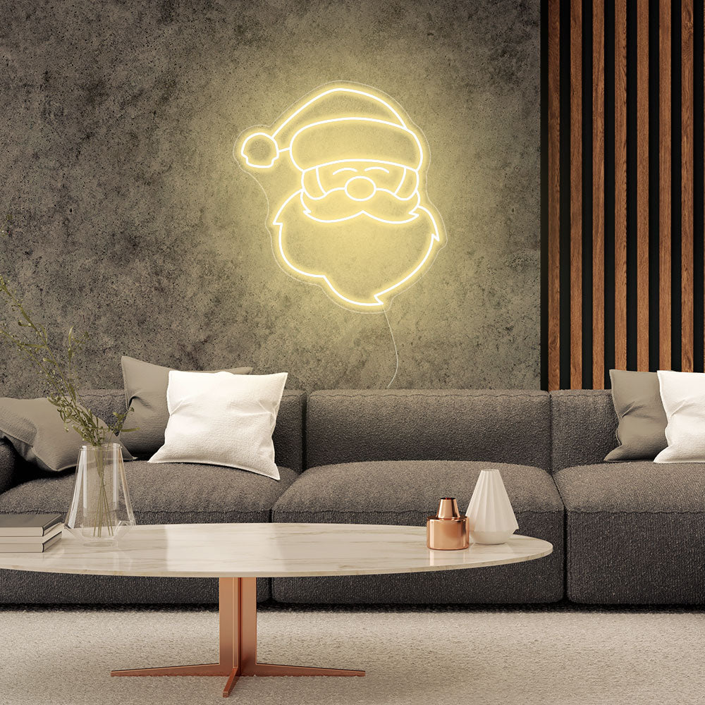 Santa Claus LED Neon Sign in Warm White