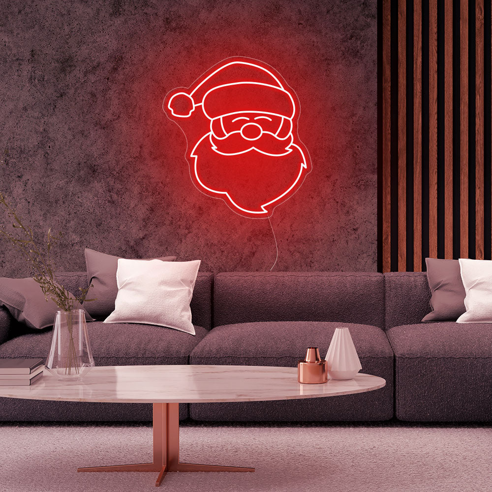 Santa Claus LED Neon Sign in Red