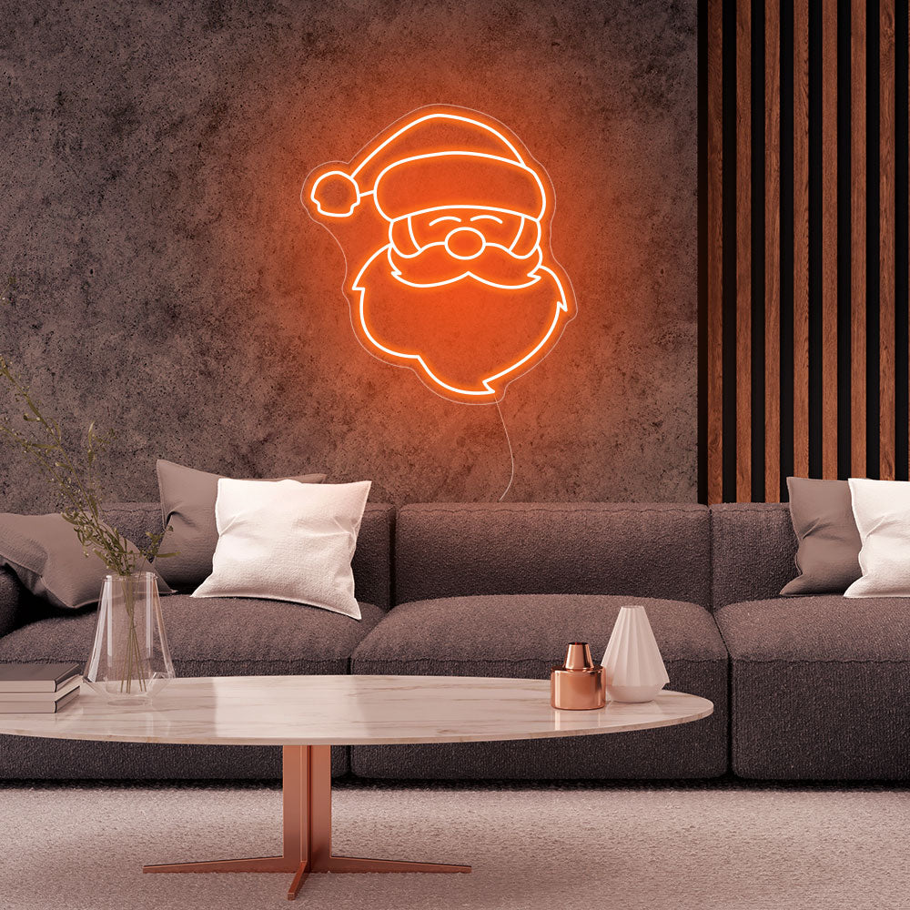 Santa Claus LED Neon Sign in Orange