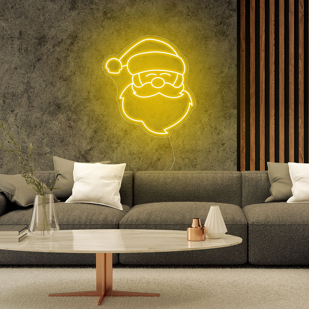 Santa Claus LED Neon Sign in Yellow