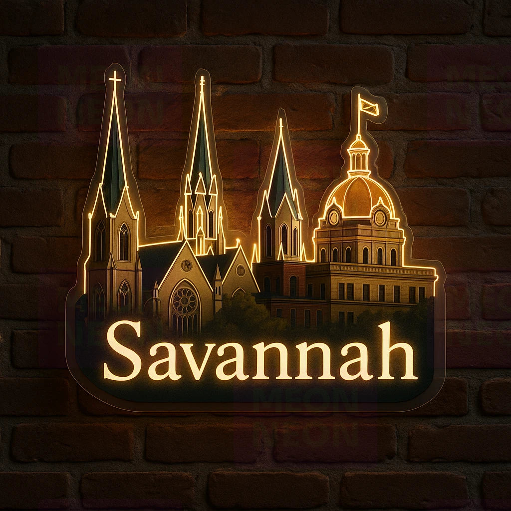 Savannah Spires LED Neon Sign