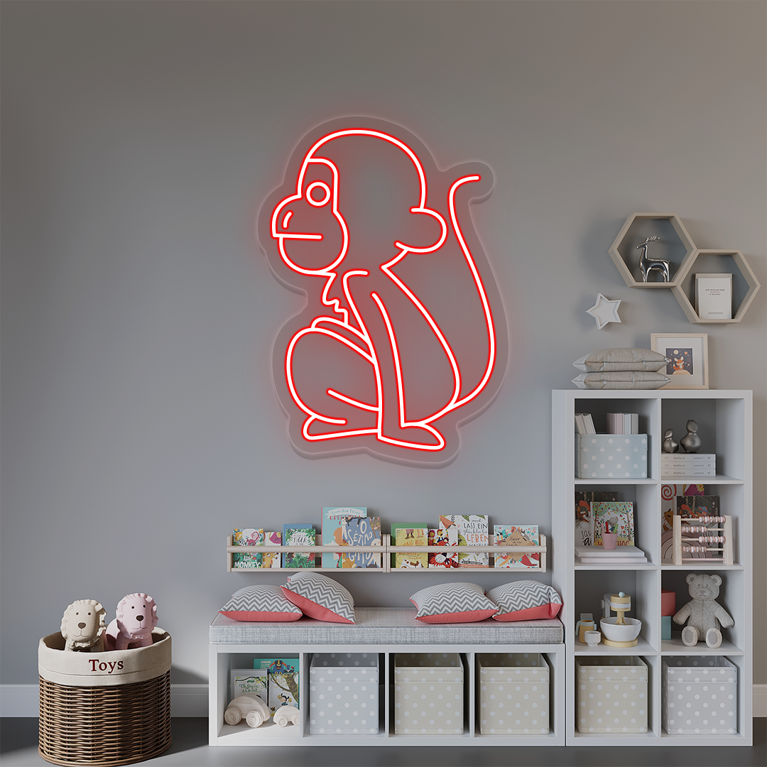 Sitting Monkey Neon Sign image 2