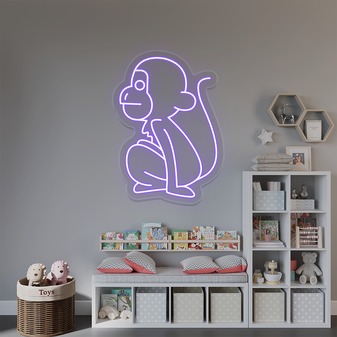 Sitting Monkey Neon Sign image 6