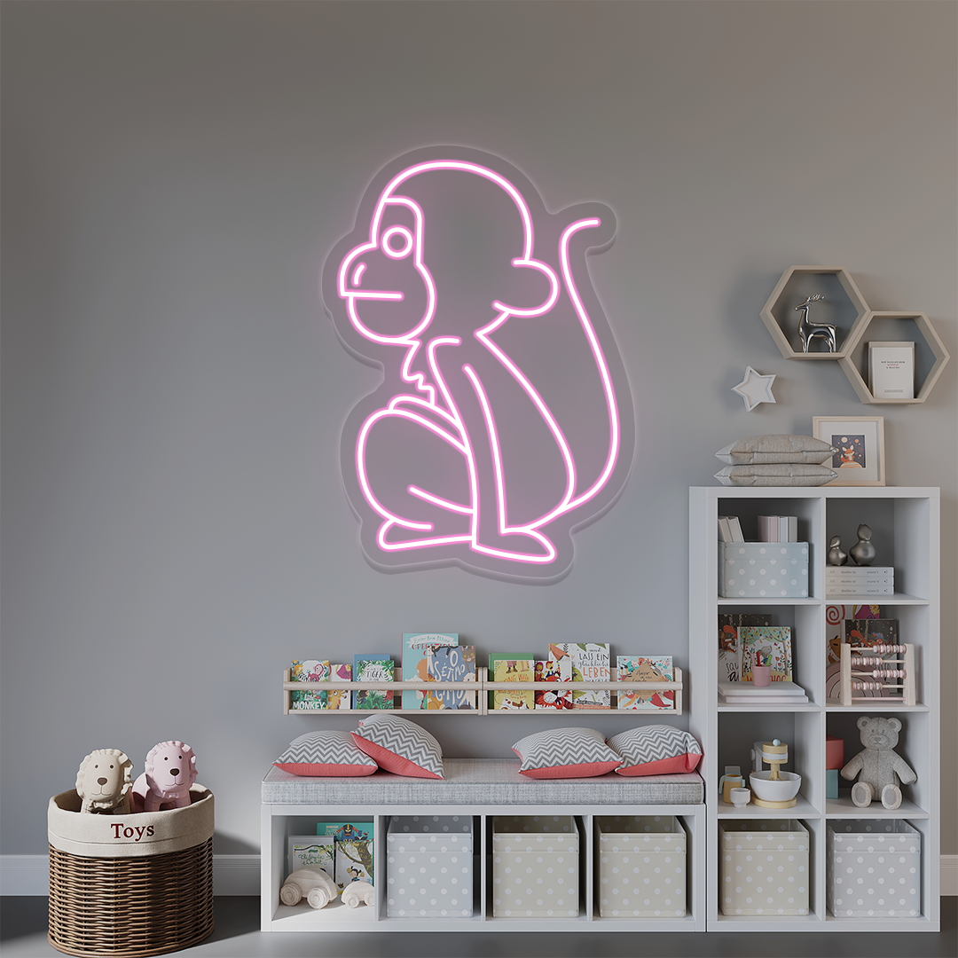 Sitting Monkey Neon Sign image 9