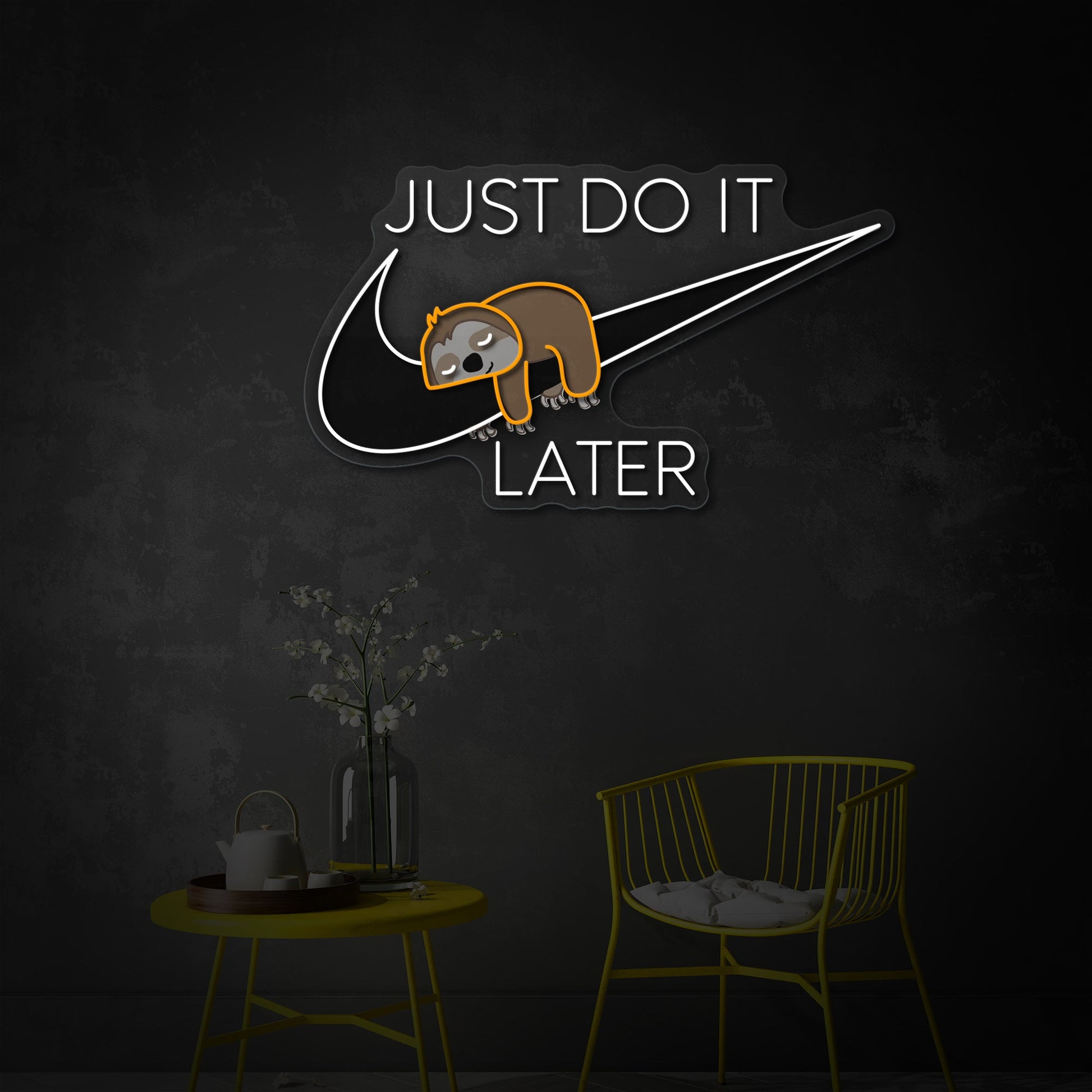 Sloth Quote LED Neon Sign | Lazy Day Wall Art - MEON NEON