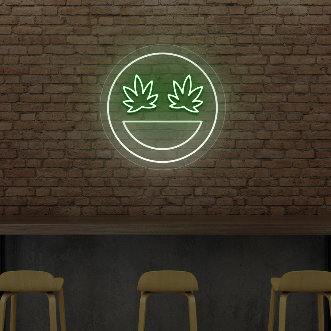 Smiley Weed Neon Sign image 2