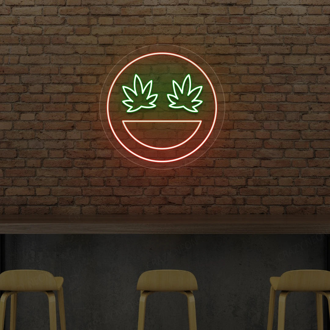 Smiley Weed Neon Sign image 3
