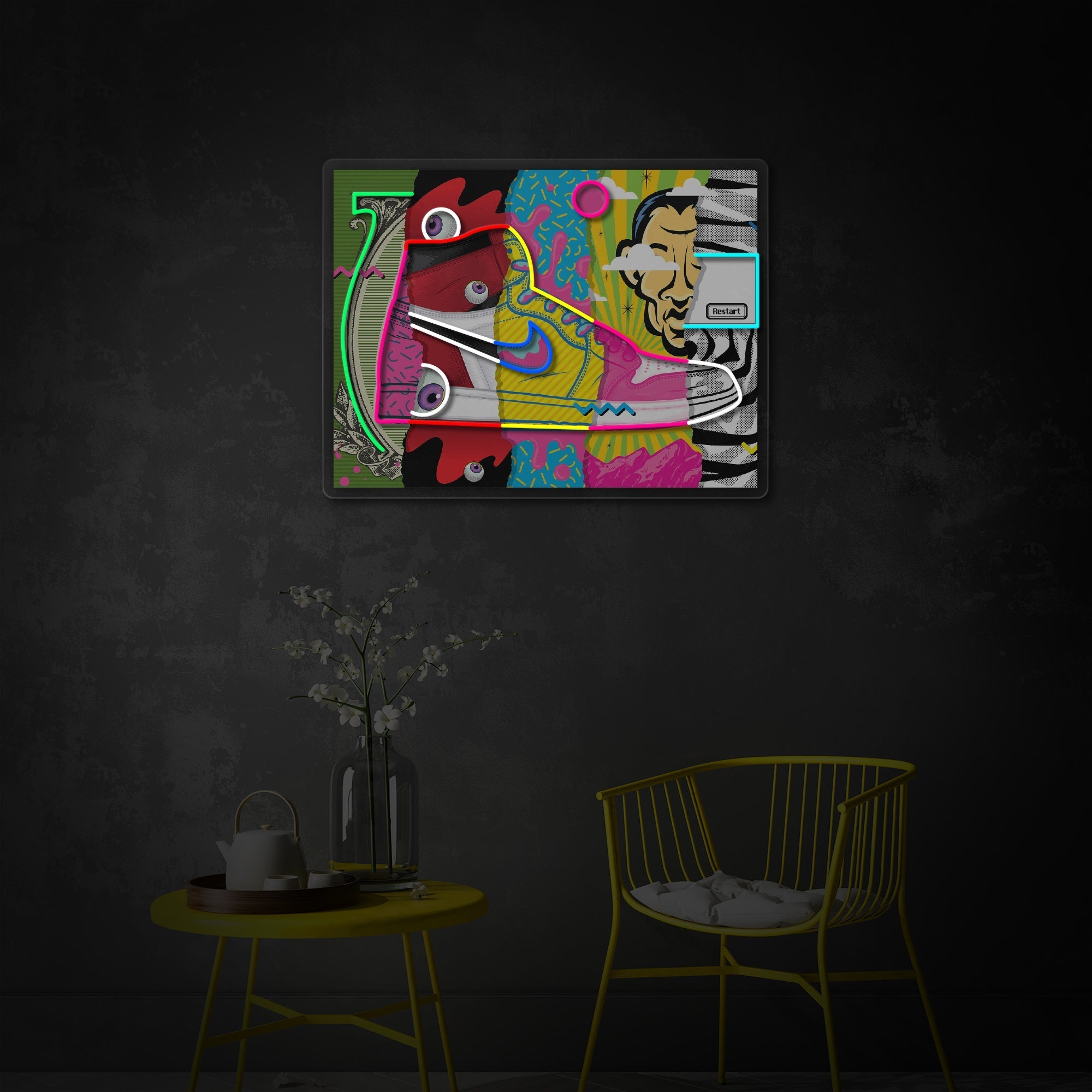 Pop Art Sneaker LED Neon Sign | Urban Wall Art