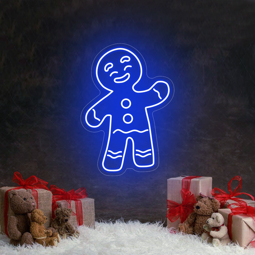 Snowman and Gingerbread Man LED Neon Sign