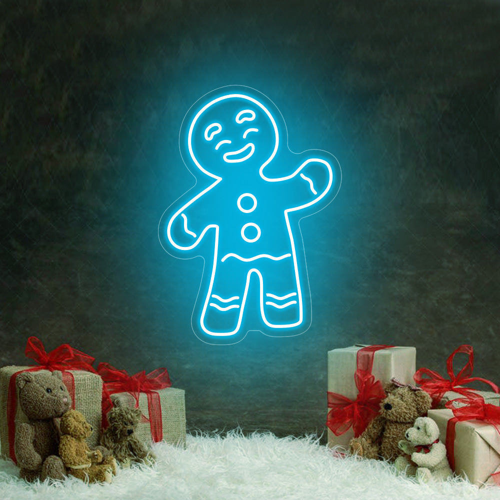 Snowman and Gingerbread Man LED Neon Sign
