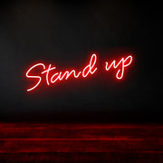 Stand Up Neon Sign image 0