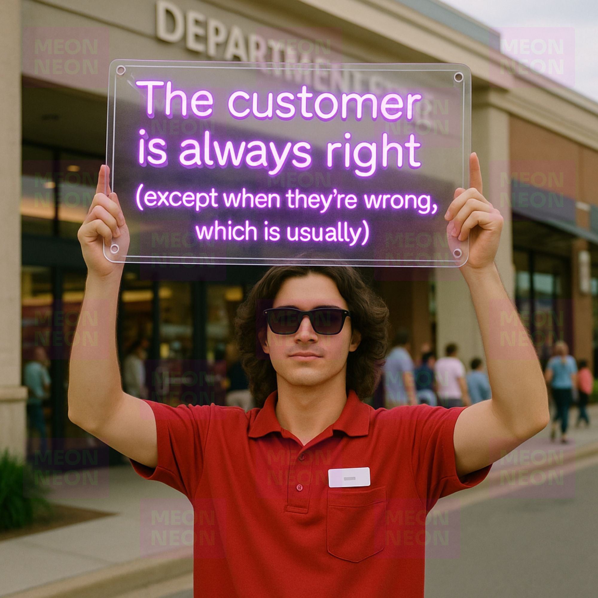 The Customer Is Always Right (Except When They're Wrong, Which Is Usually) - LED Neon Sign - MEON NEON