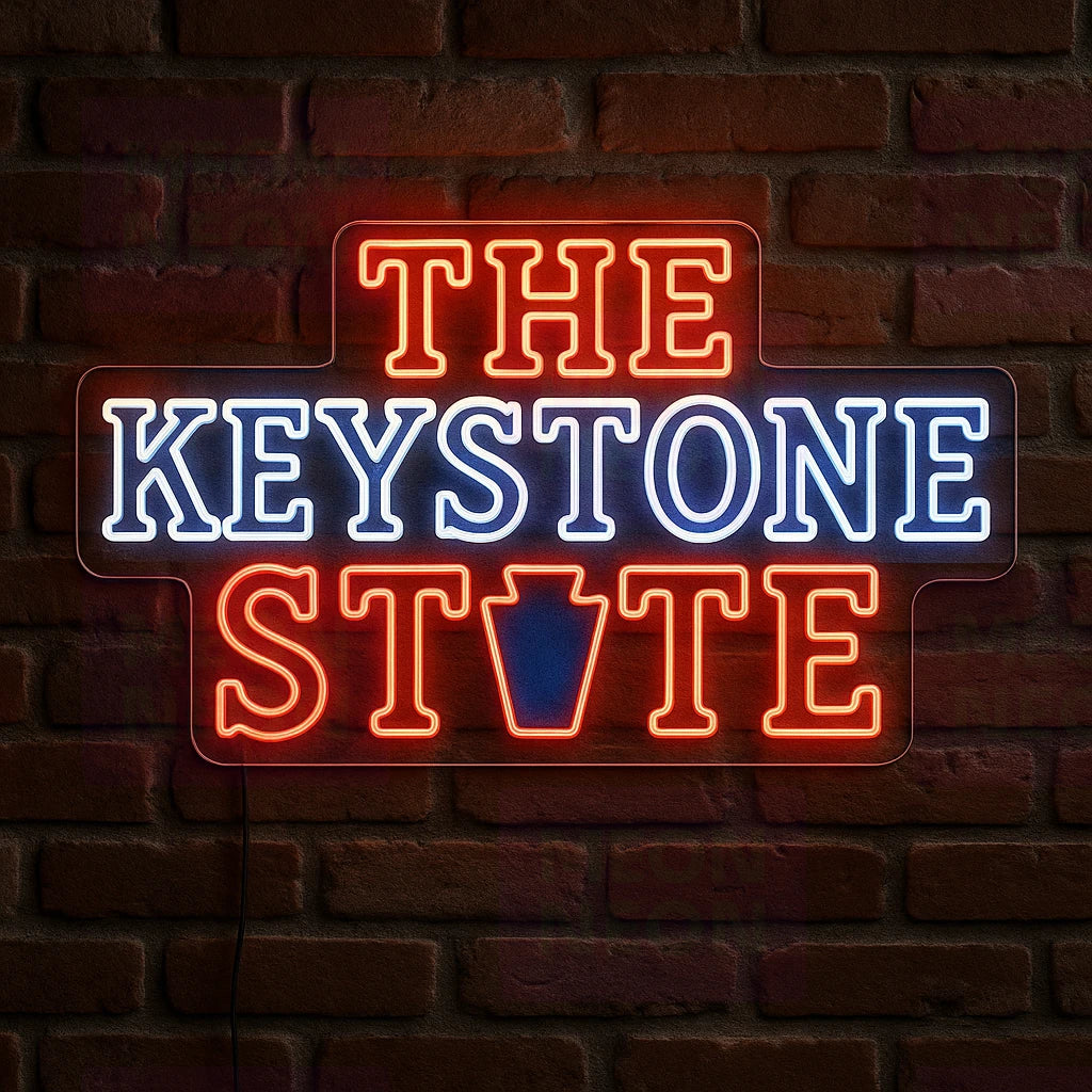 Keystone Light Led Sign 'The Keystone State' LED Neon Sign