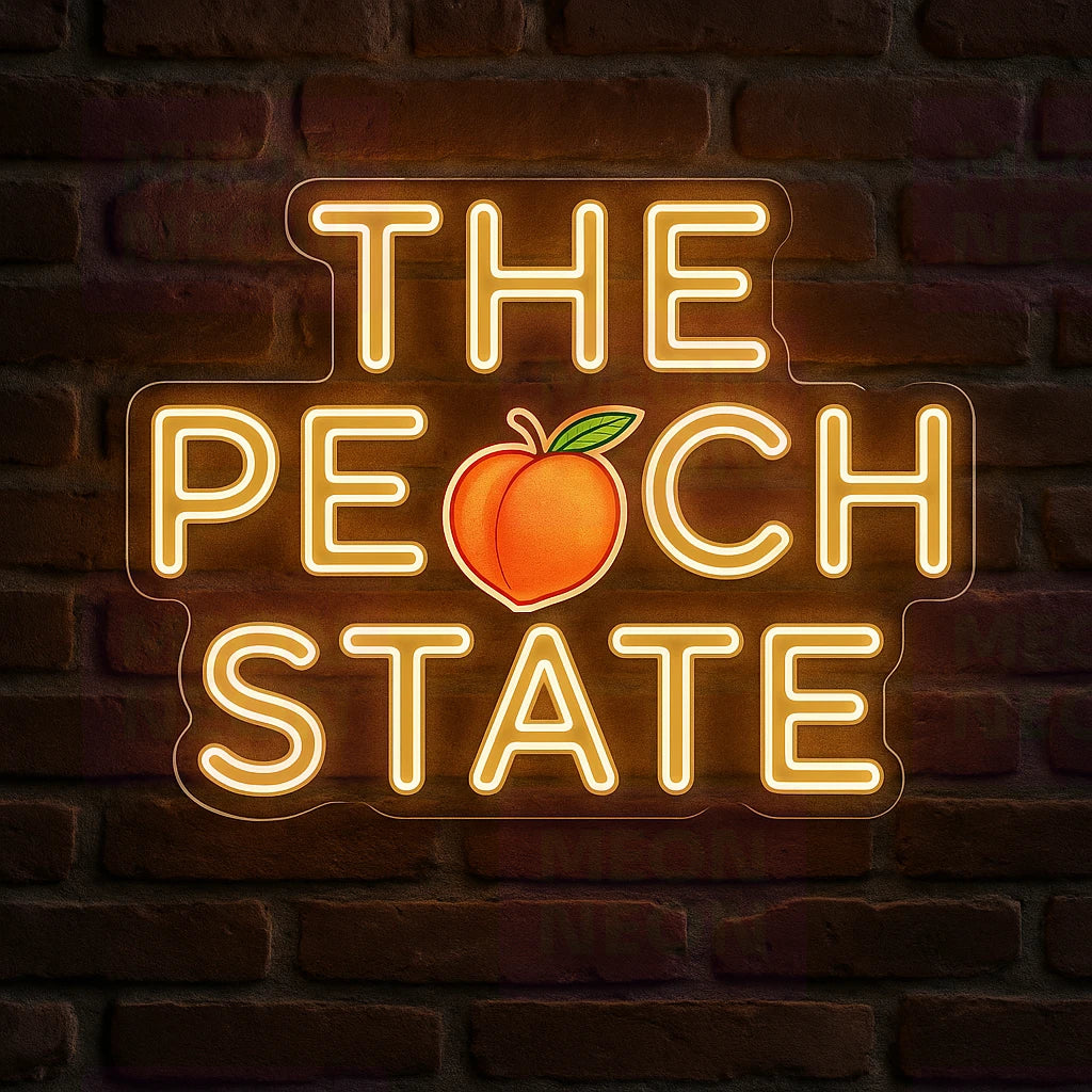 The Peach State LED Neon Sign