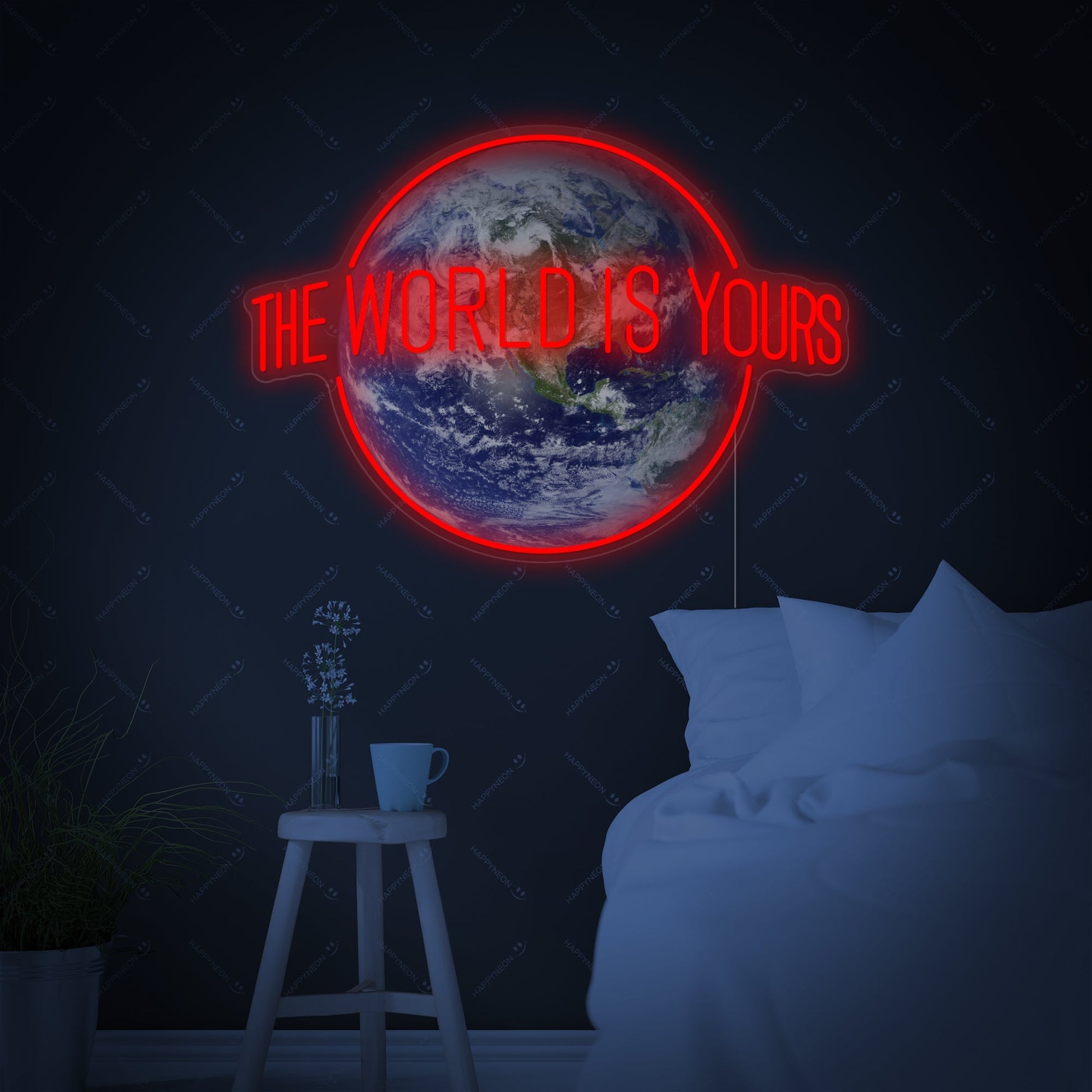 The World Is Yours LED Neon Sign | Movie Quote Wall Art - MEON NEON