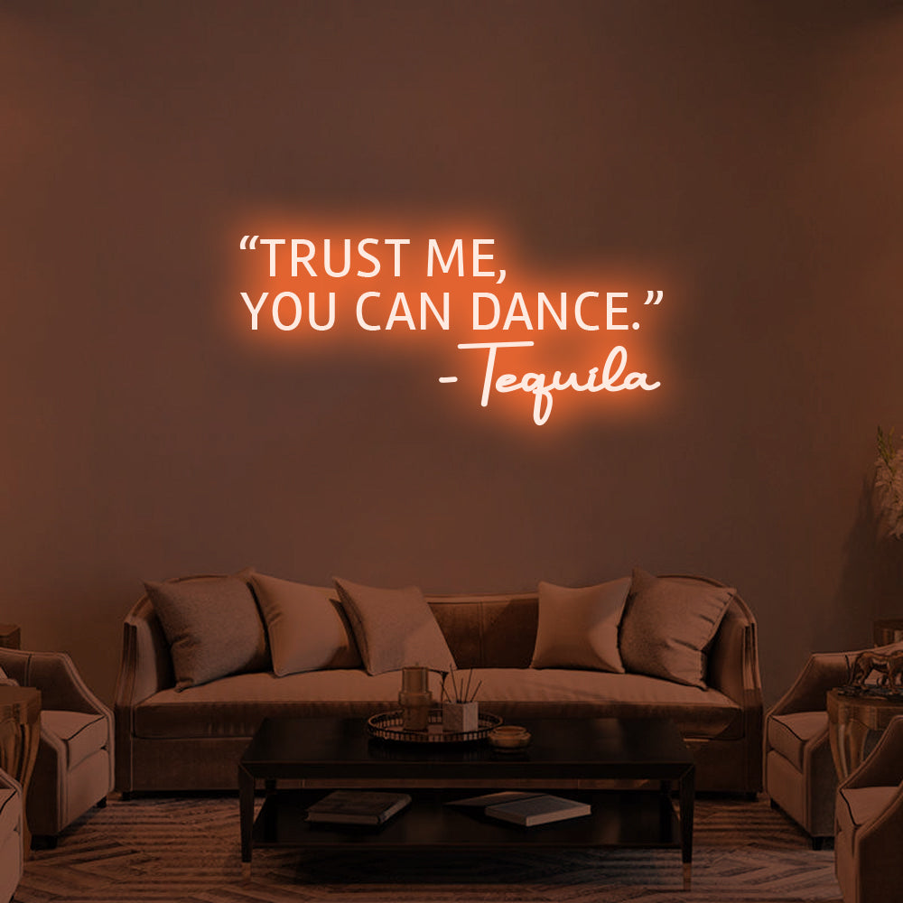 Trust Me, You Can Dance LED Neon Sign in Purple