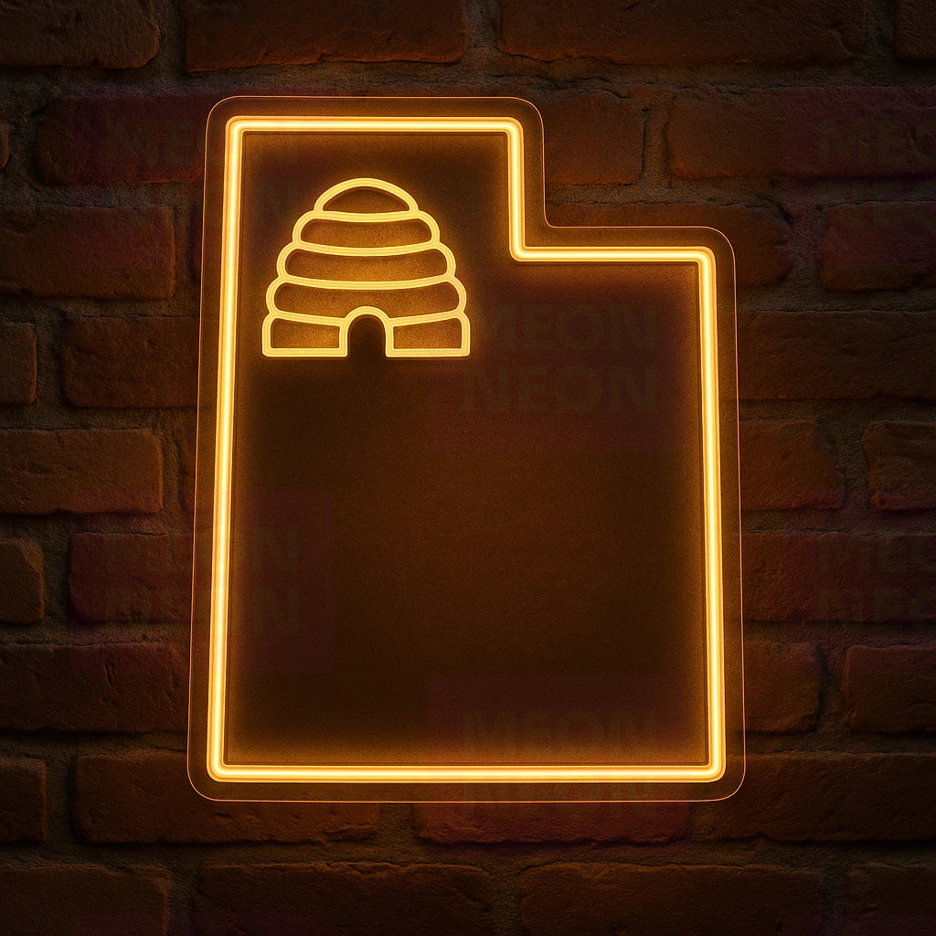 Utah Beehive State LED Neon Sign