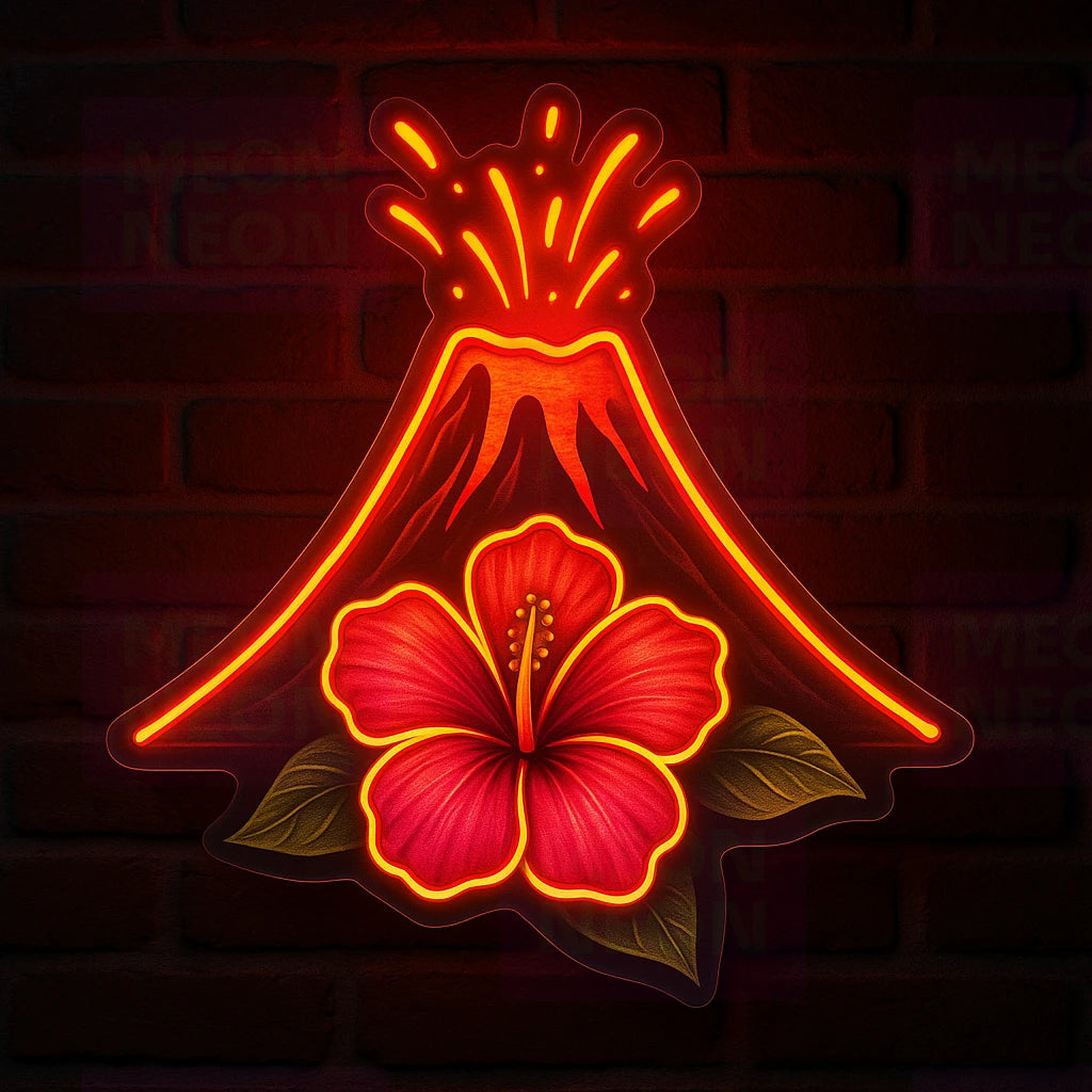 Volcano Bloom LED Neon Sign