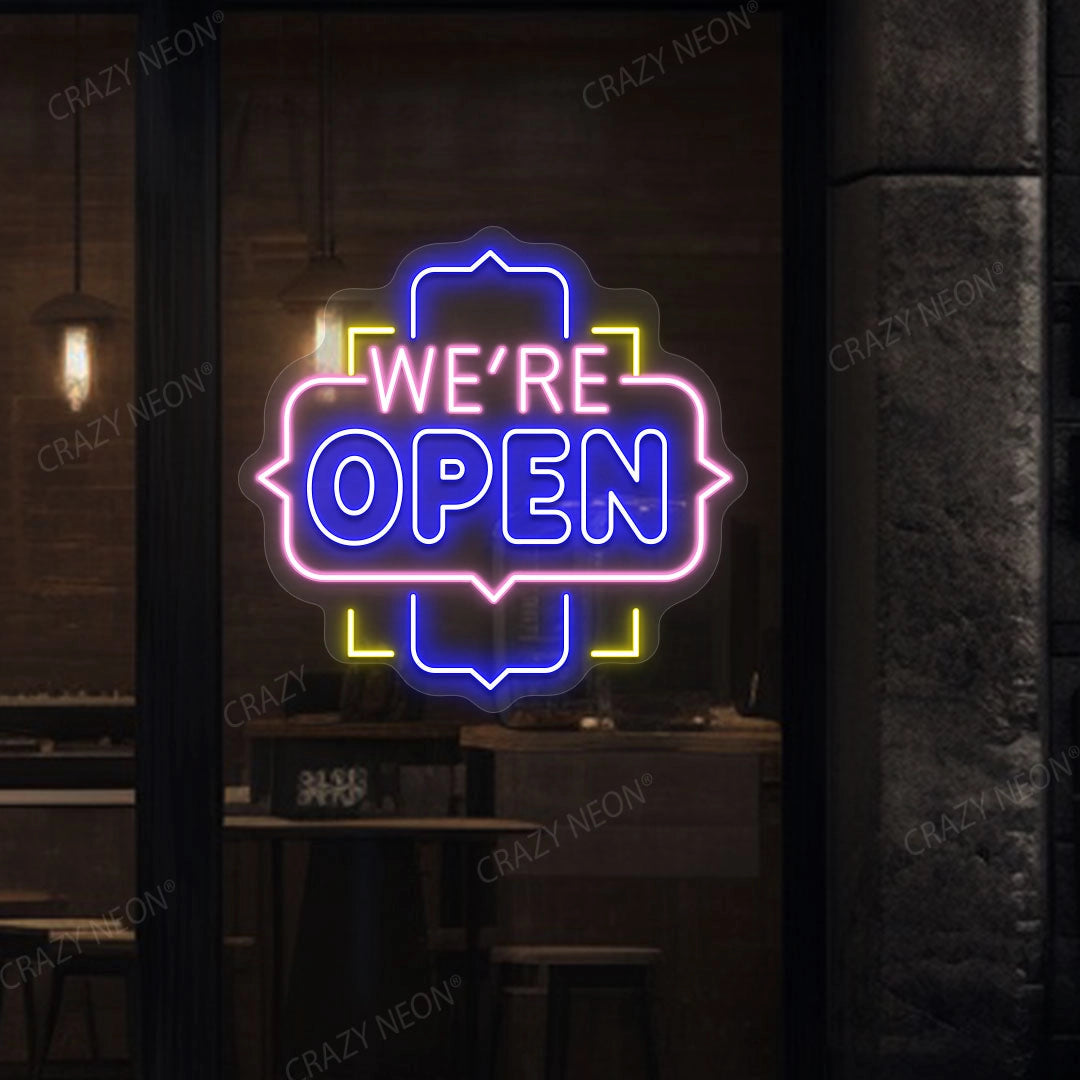 We Are Open Multicolor Sign image 2