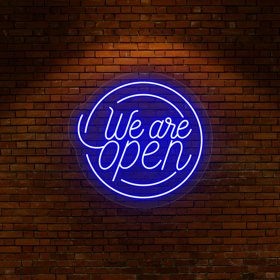 We Are Open Round Neon Sign image 6