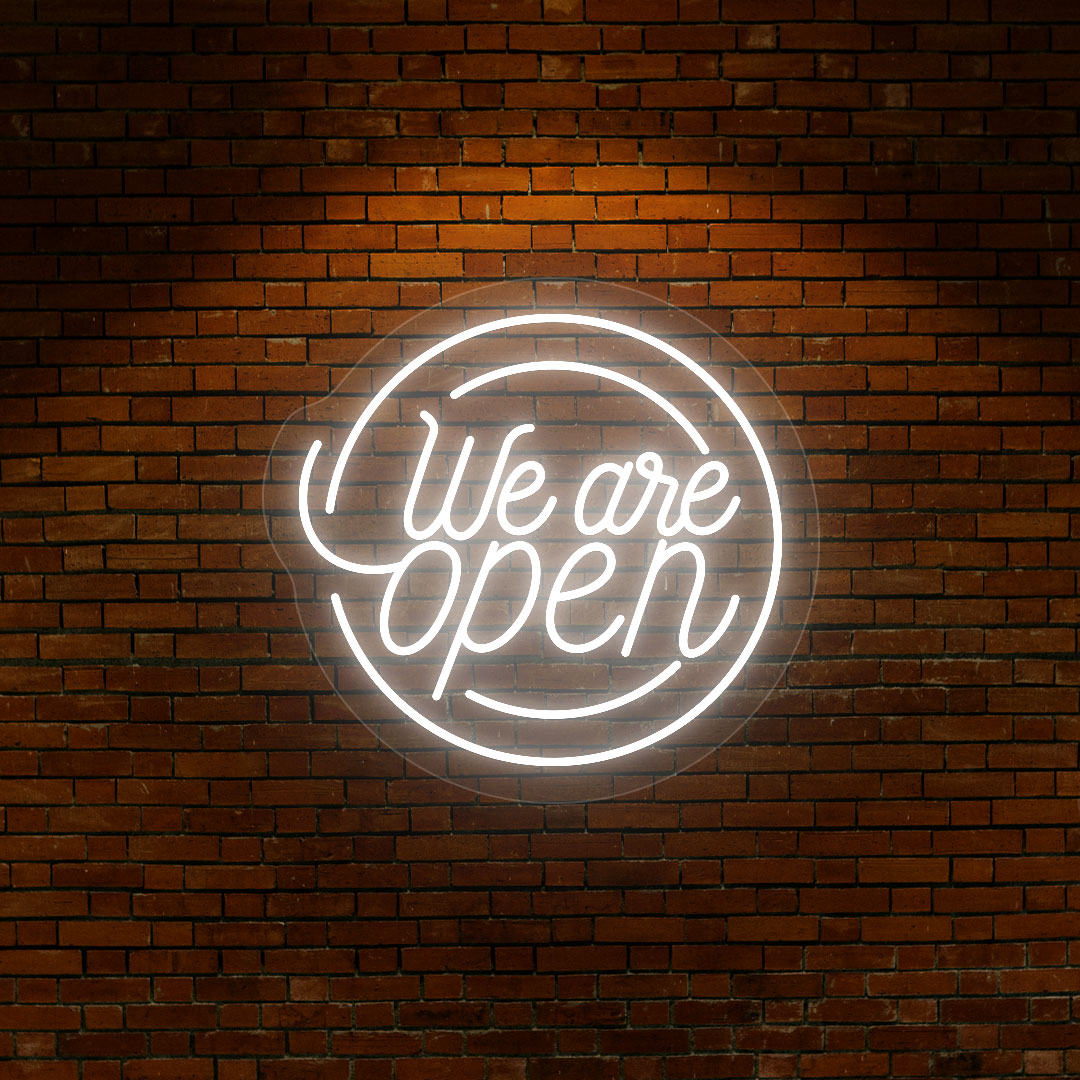 We Are Open Round Neon Sign image 8