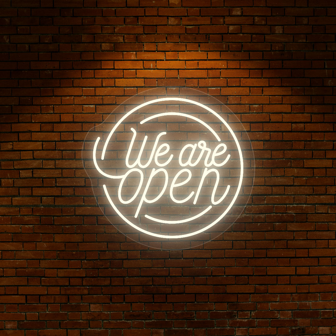 We Are Open Round Neon Sign image 9
