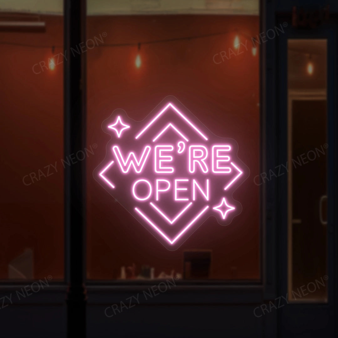 We Are Open Square Sign image 2