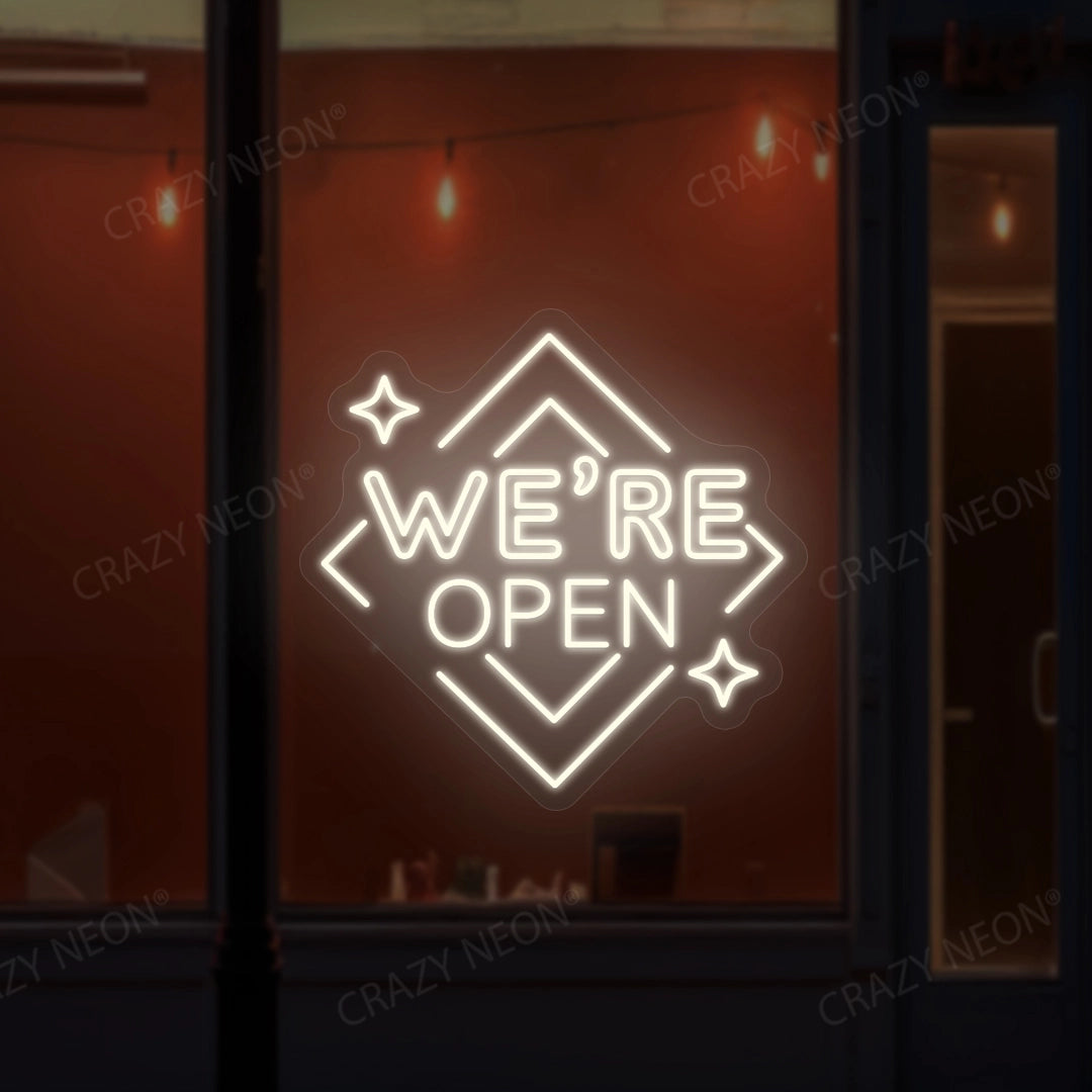 We Are Open Square Sign image 5