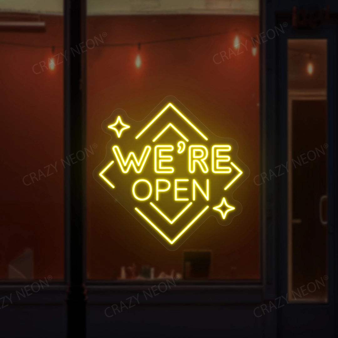 We Are Open Square Sign image 7