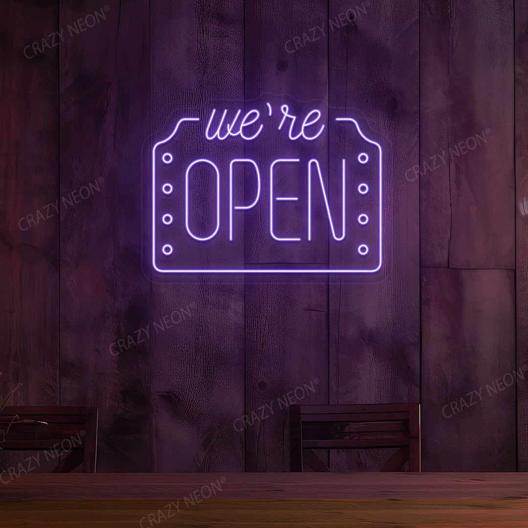 We're Open Sign Box Shape image 3