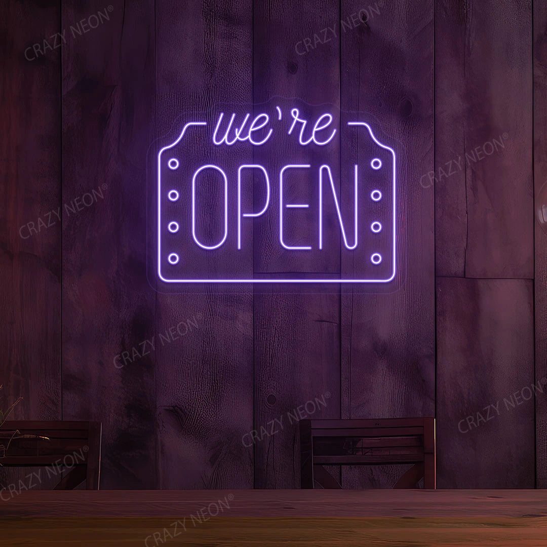 We're Open Sign Box Shape image 3