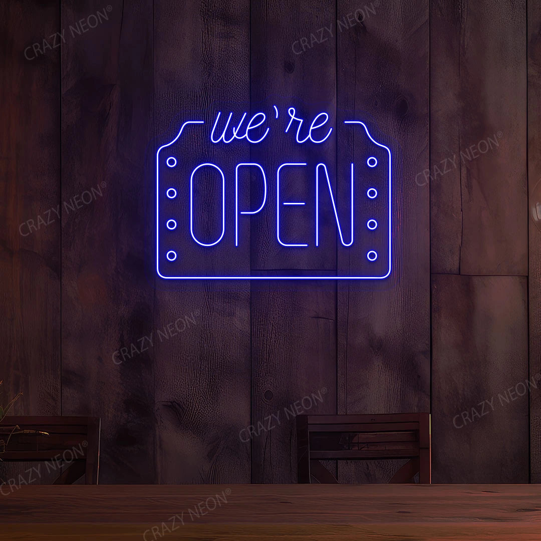 We're Open Sign Box Shape image 5