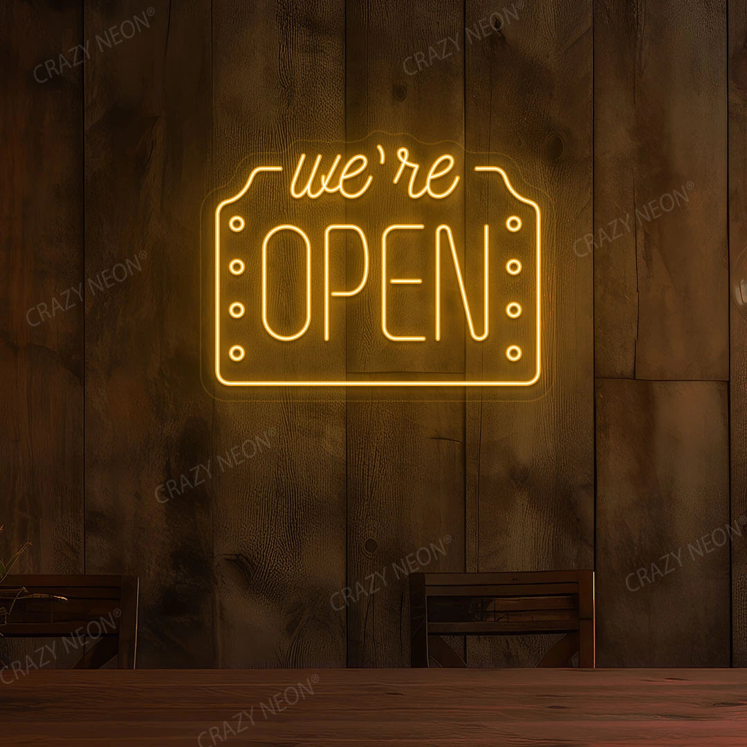 We're Open Sign Box Shape image 7
