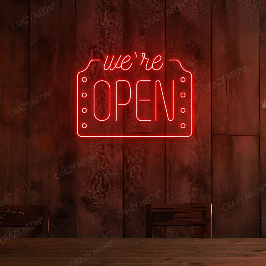 We're Open Sign Box Shape image 8
