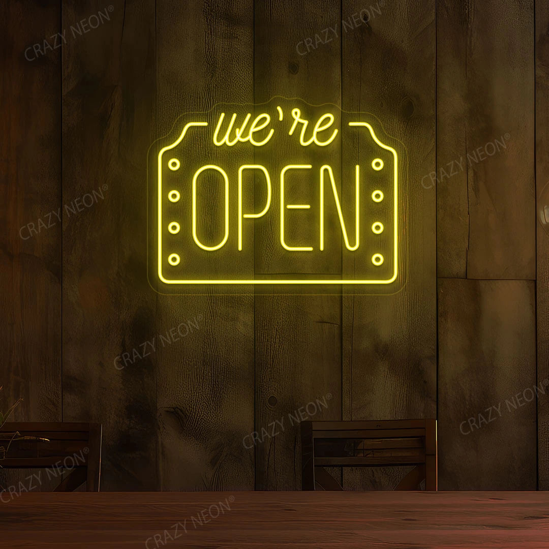 We're Open Sign Box Shape image 9