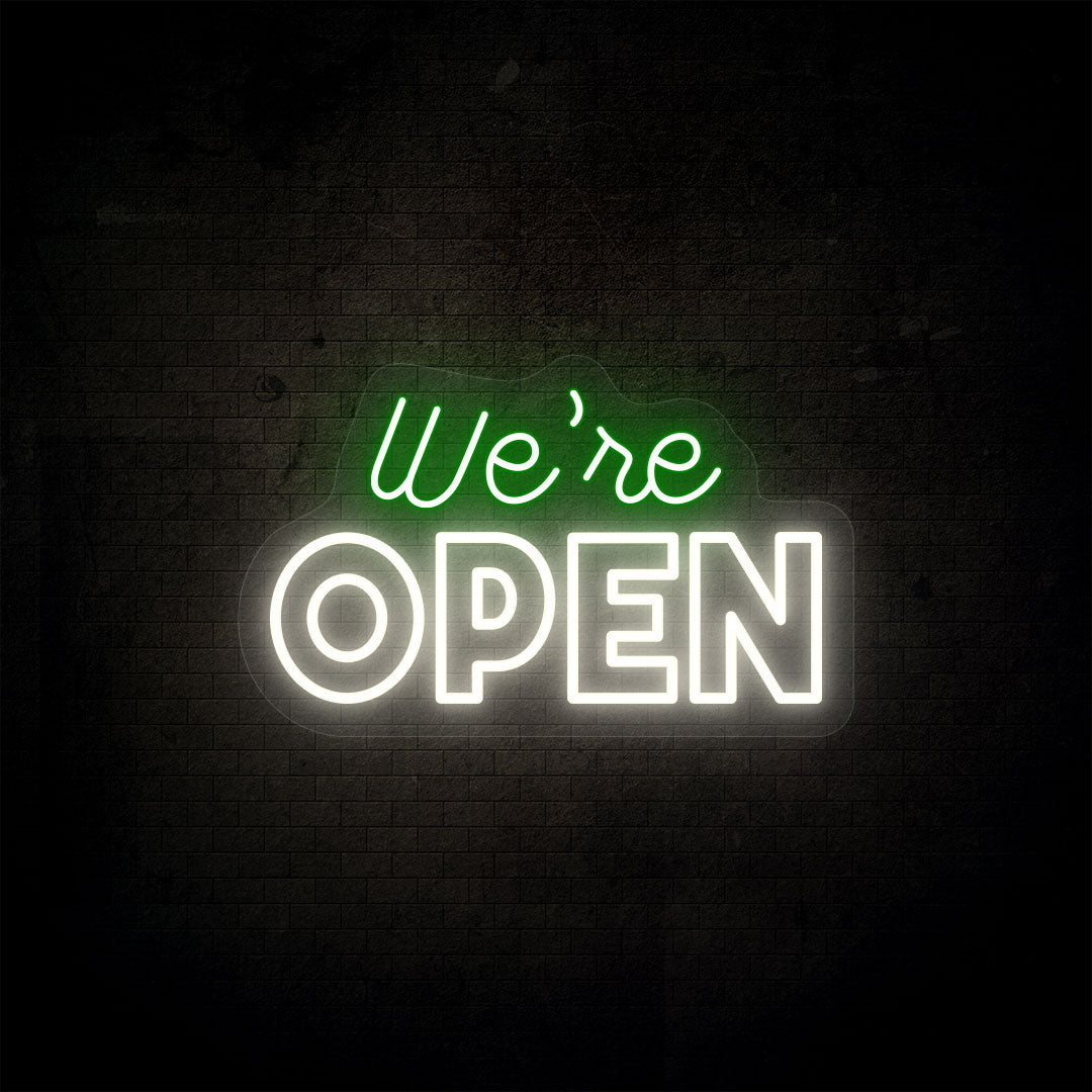 We're Open Sign - Multicolor image 2