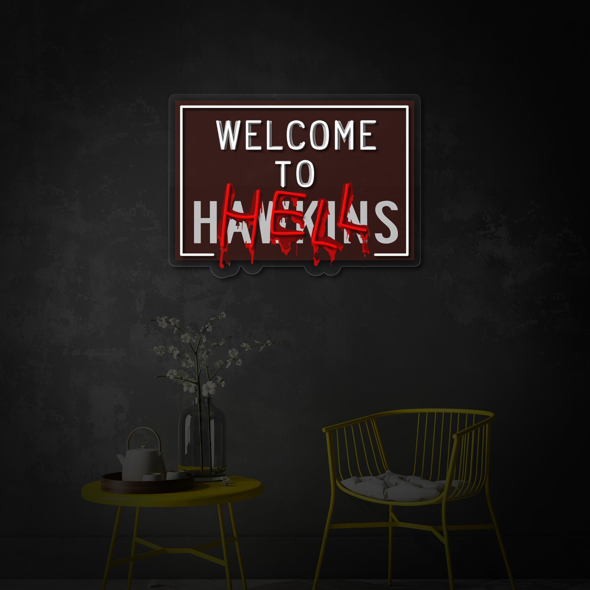 Hell Welcome LED Neon Sign | Gothic Wall Art