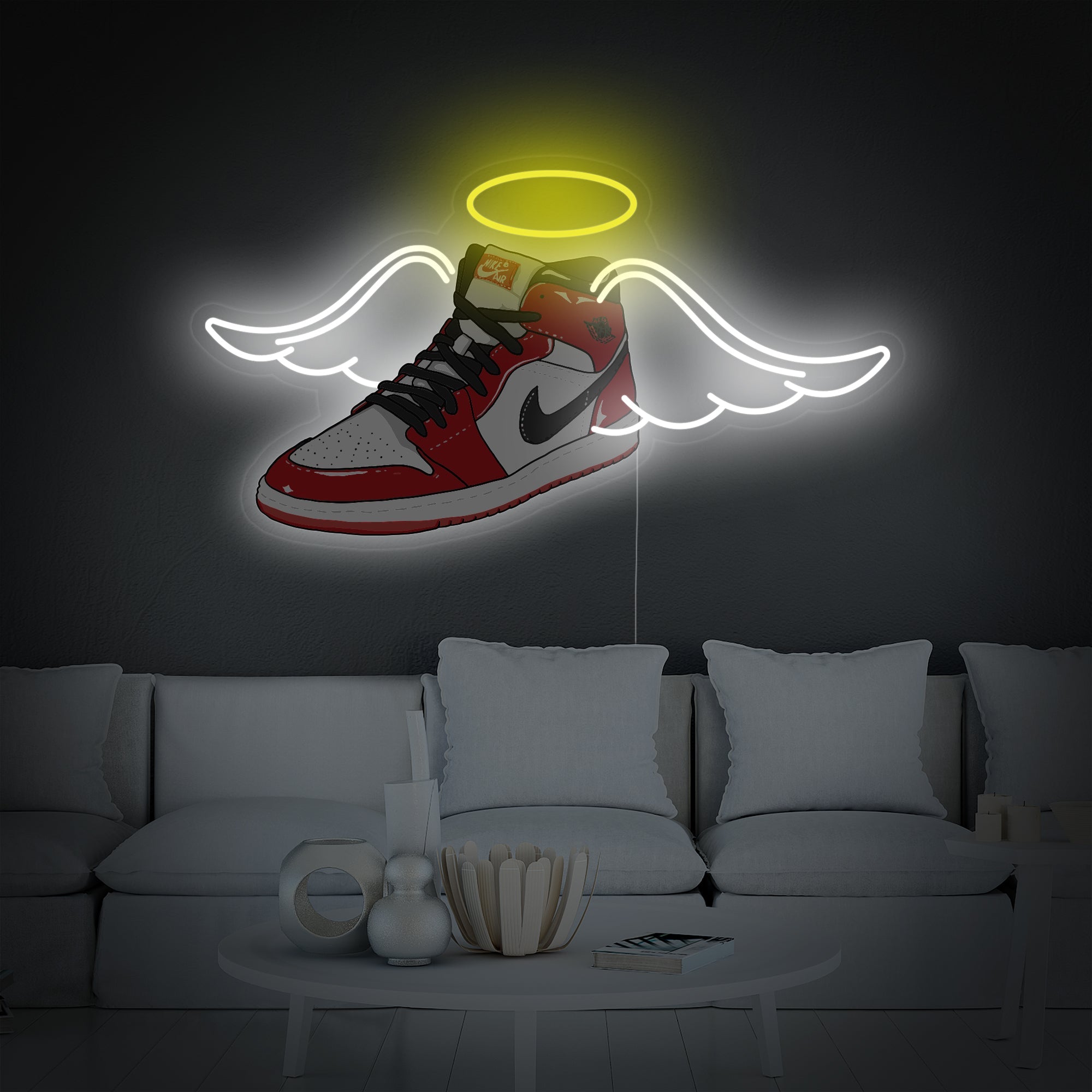 Winged Sneakers LED Neon Sign | Urban Wall Art - MEON NEON