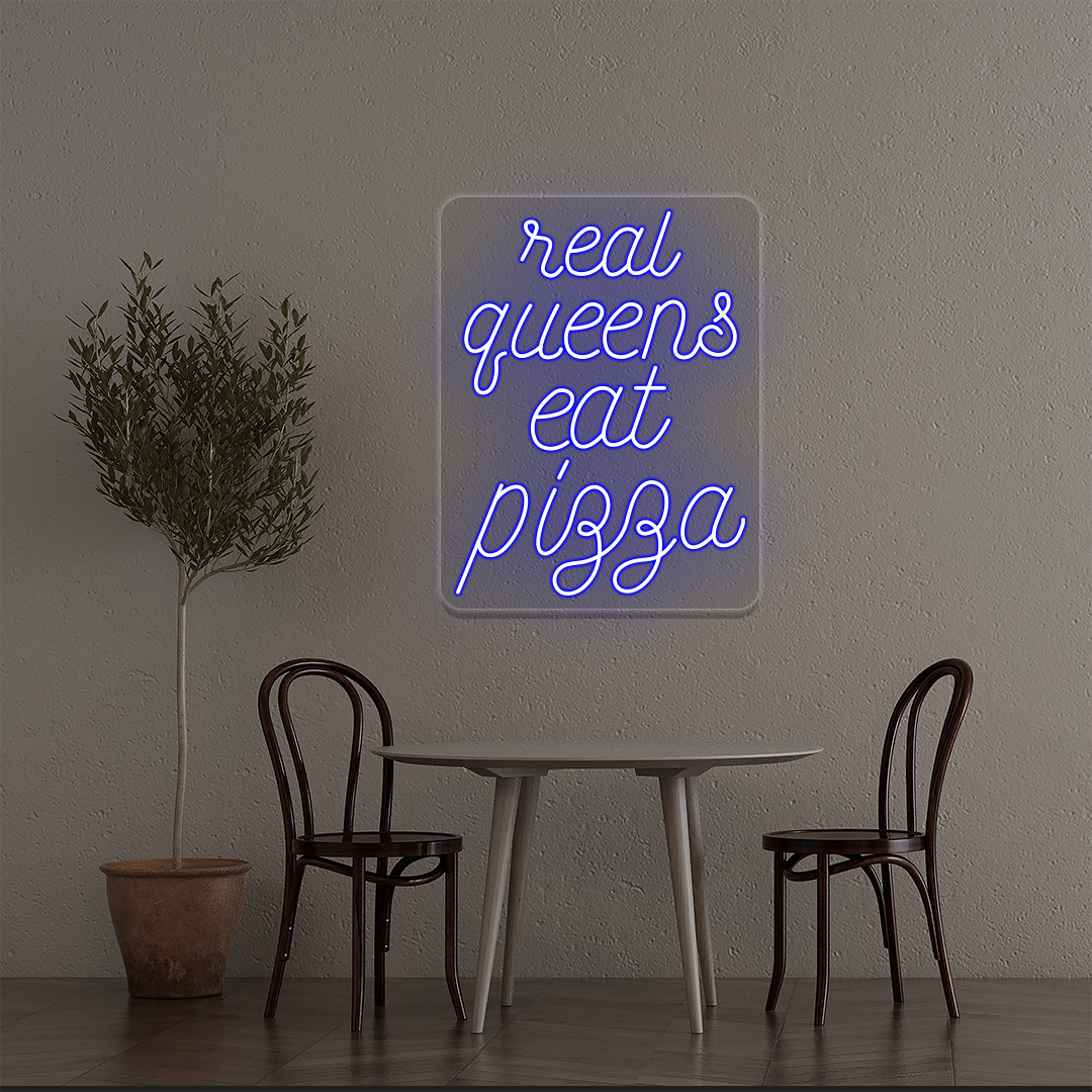 Real Queens Eat Pizza Neon Sign image 9