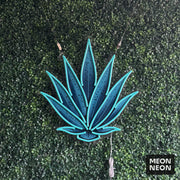 Agave Plant LED Neon Sign, real photo of a finished Meon Neon sign, lit