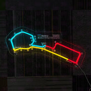 Baku City Circuit LED Neon Light Strip Sign Acrylic Body Color Temperature Rating - LED Neon Sign