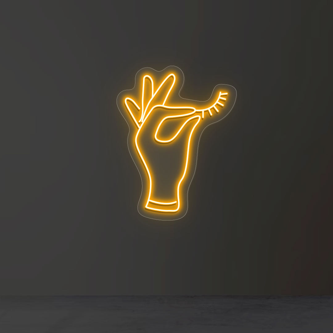 Hand Holding Eyelash Neon Sign image 7