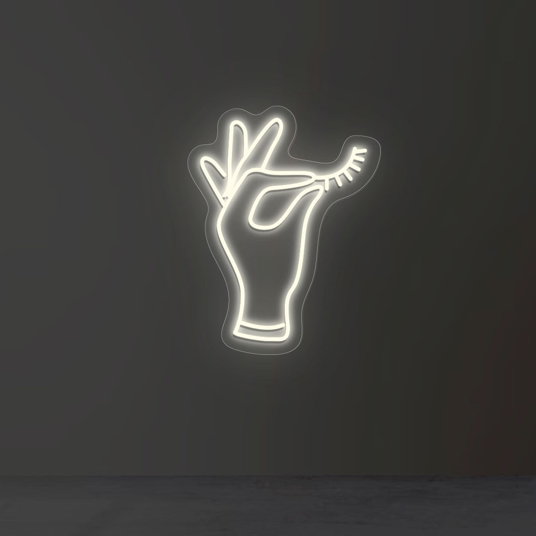 Hand Holding Eyelash Neon Sign image 5