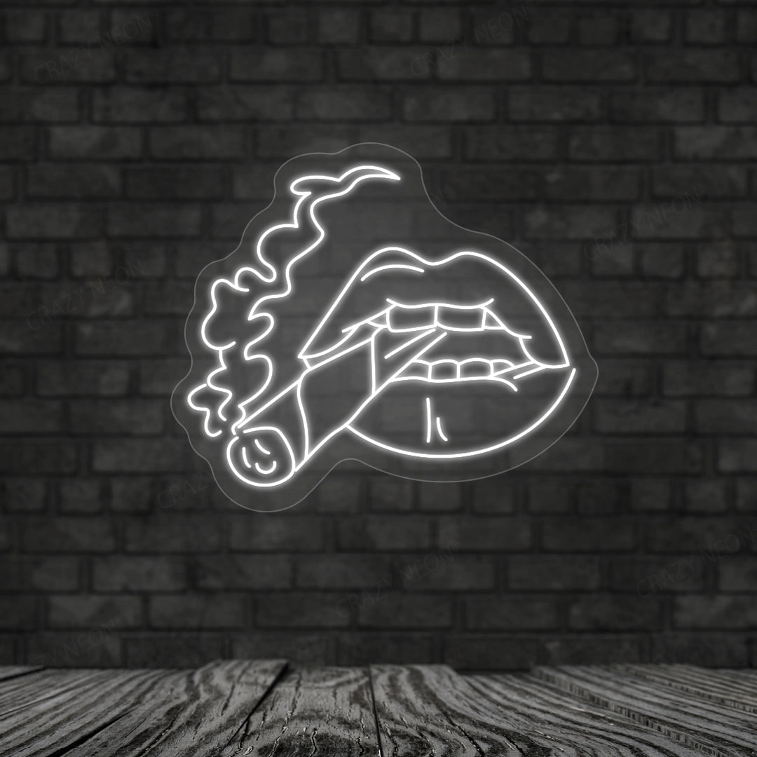 Cigarette in Mouth Neon Sign image 1